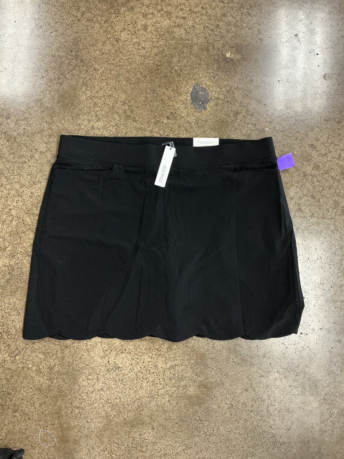 Athletic Skort By Chicos In Black, Size:18