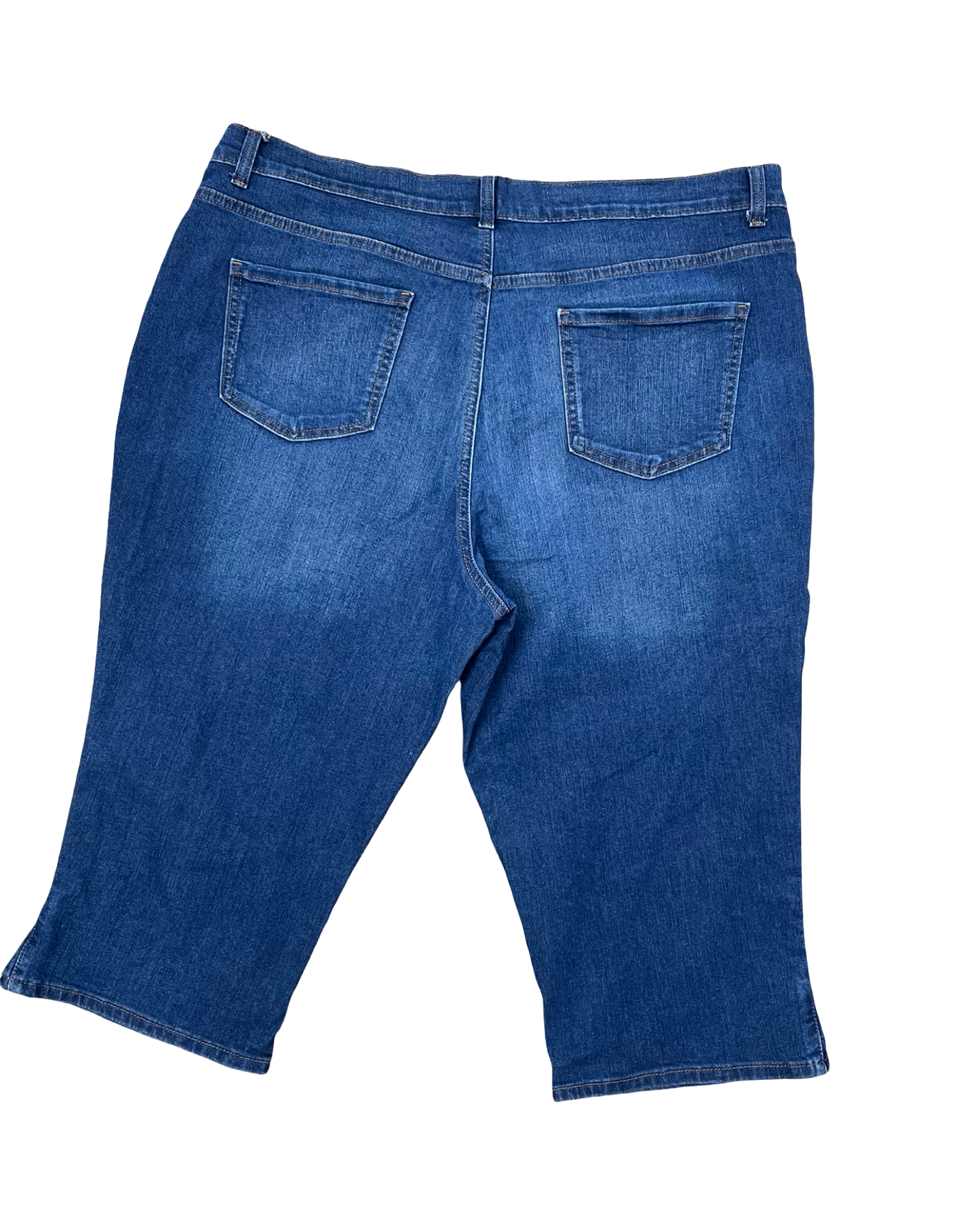 Jeans Cropped By Gloria Vanderbilt In Blue Denim, Size:20