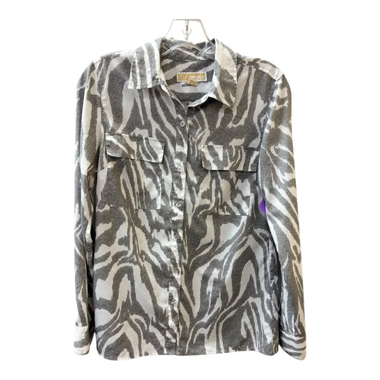 Top Ls Designer By Michael Kors In Grey & White, Size:S