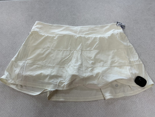 Athletic Skort By Lululemon In Cream, Size:14