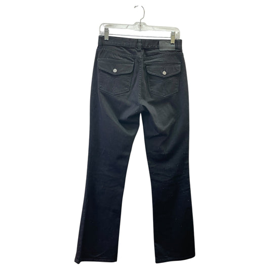Jeans Straight By Lauren By Ralph Lauren In Black Denim, Size:4