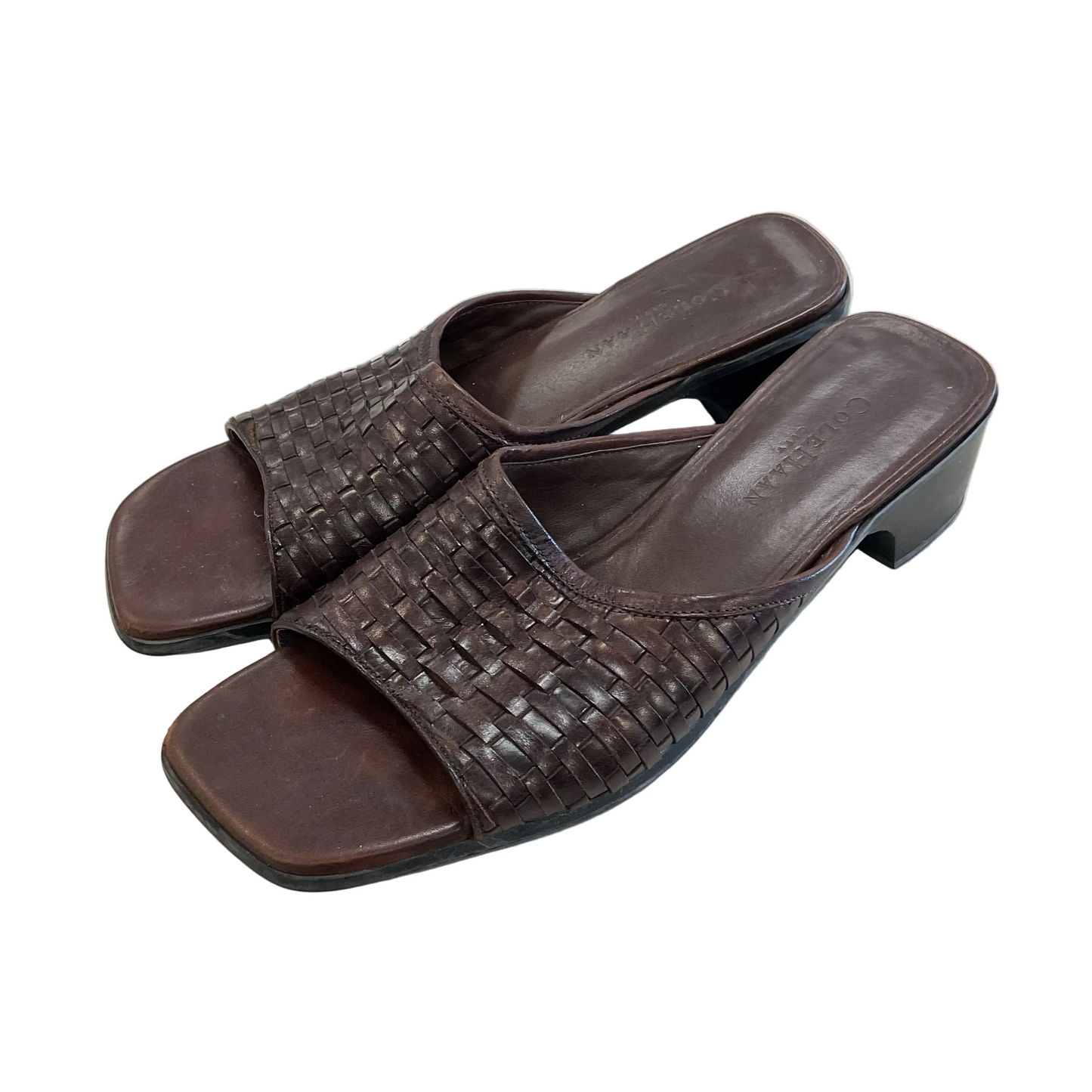 Sandals Heels Block By Cole-Haan In Brown, Size:8.5