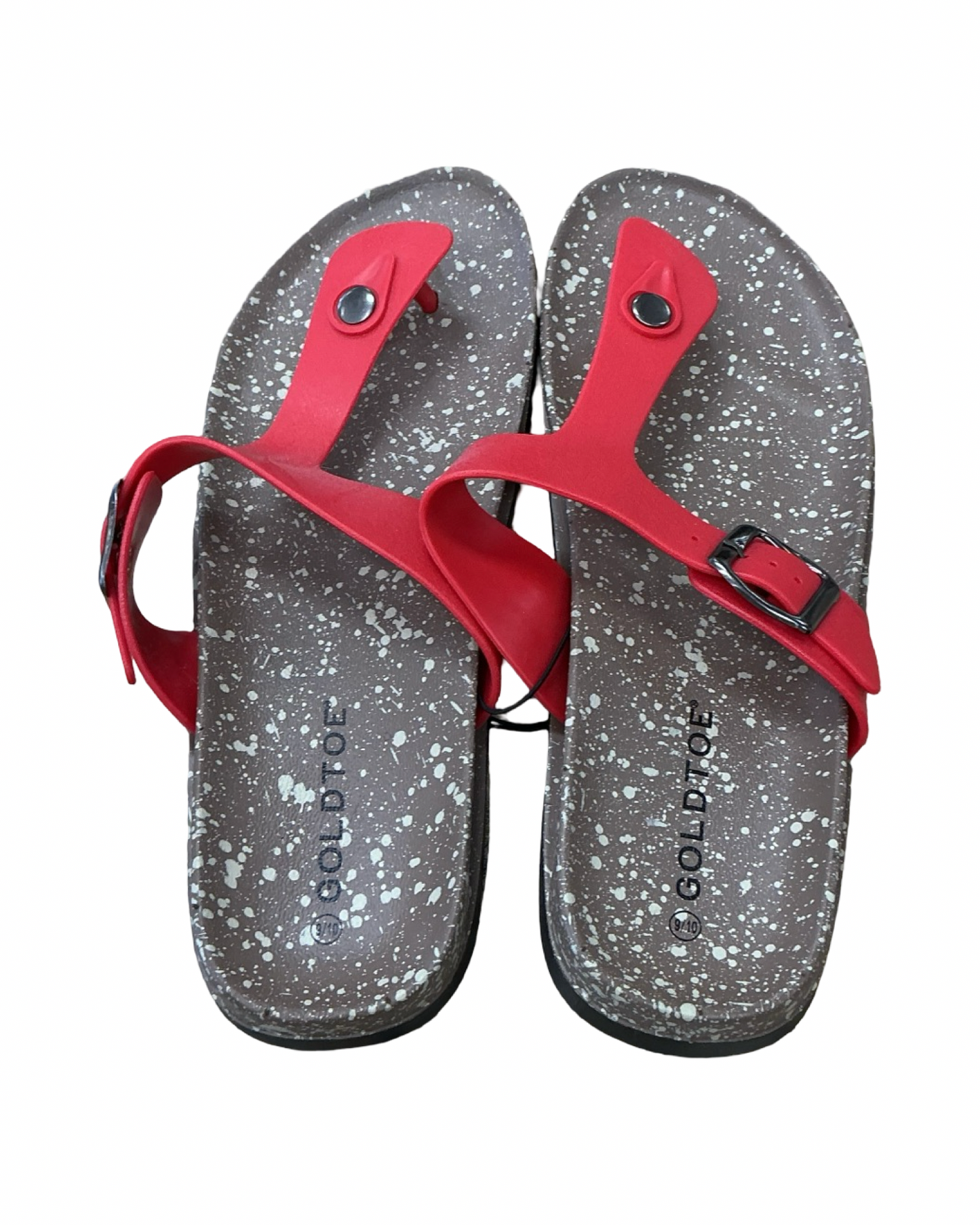 Sandals Flip Flops By Clothes Mentor In Red, Size:9