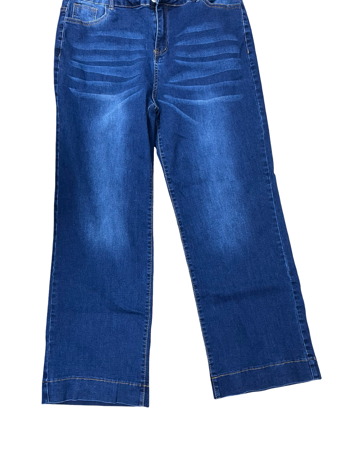 Jeans Wide Leg By Clothes Mentor In Blue Denim, Size:18