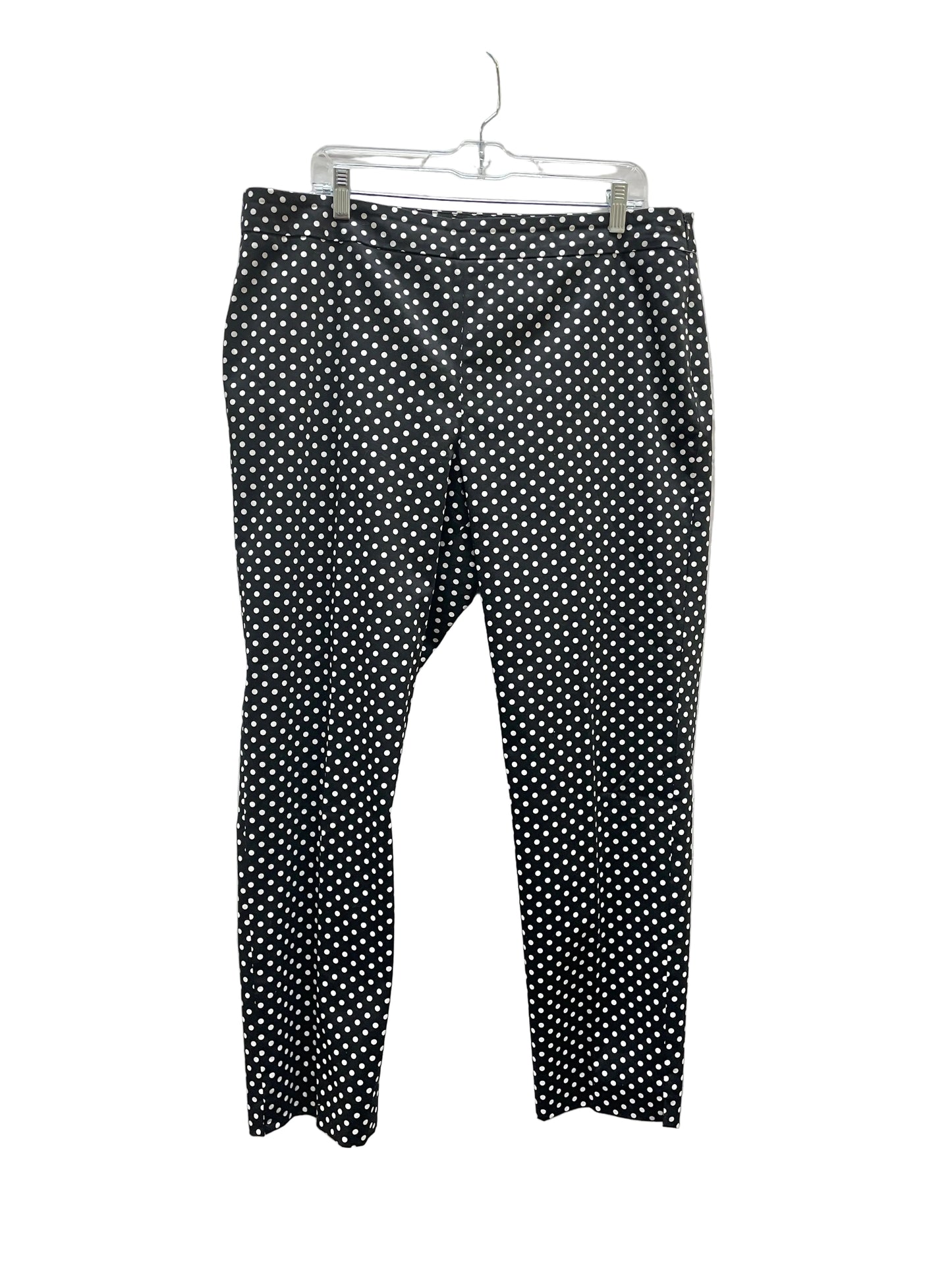 Pants Dress By Talbots In Black & White, Size:16