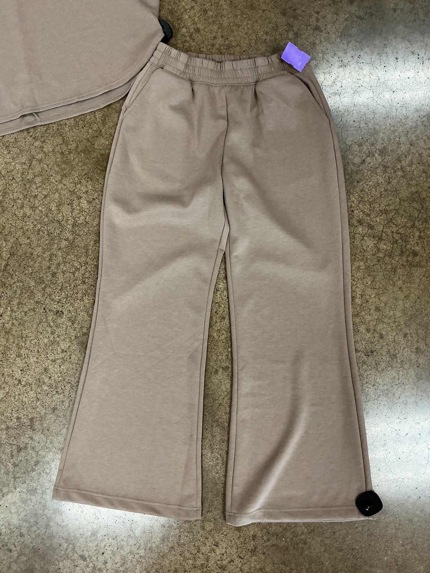 Pants Set 2Pc By Zenana In Brown, Size:M