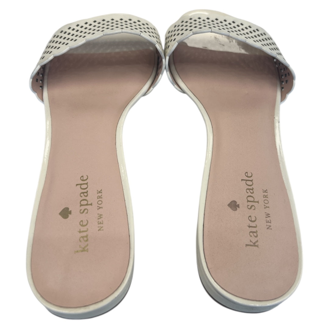 Sandals Designer By Kate Spade In White, Size:9