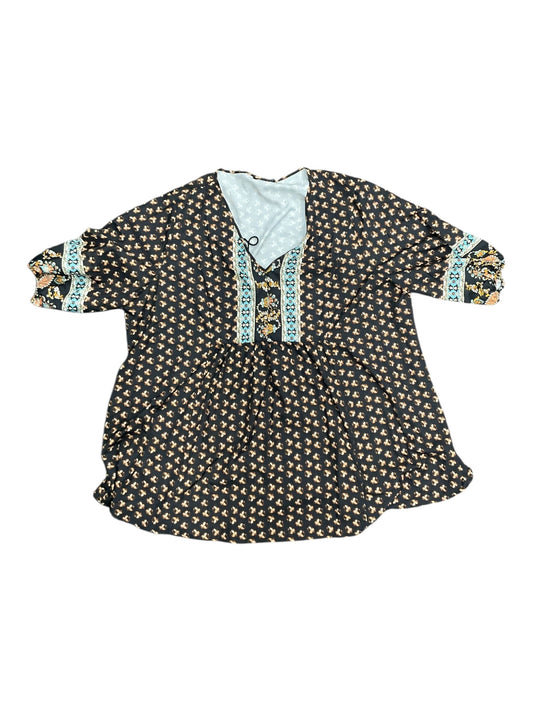 Top Ss By Bloomchic In Black, Size:3X