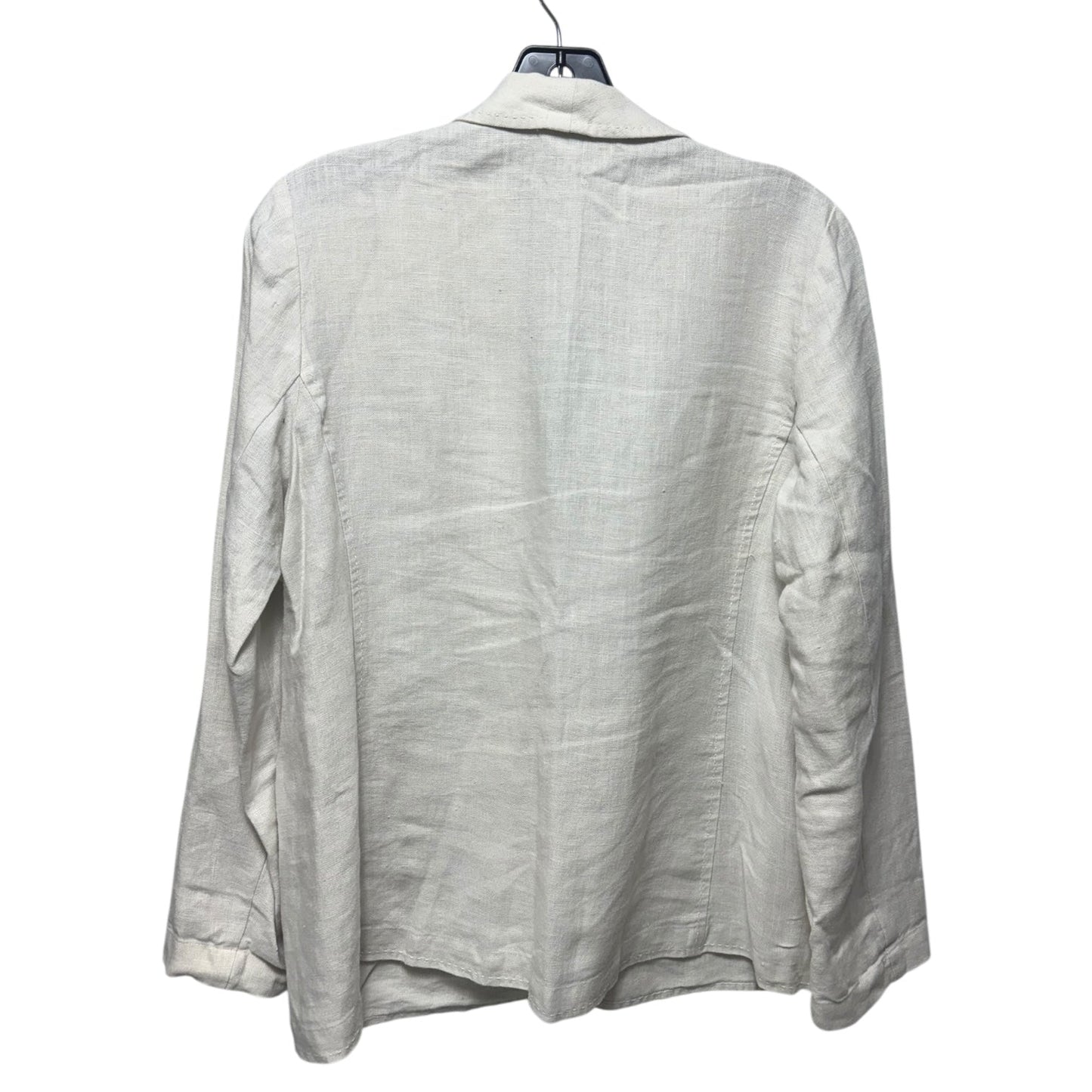 Irish Linen Blazer By Eileen Fisher In Cream, Size: Mp