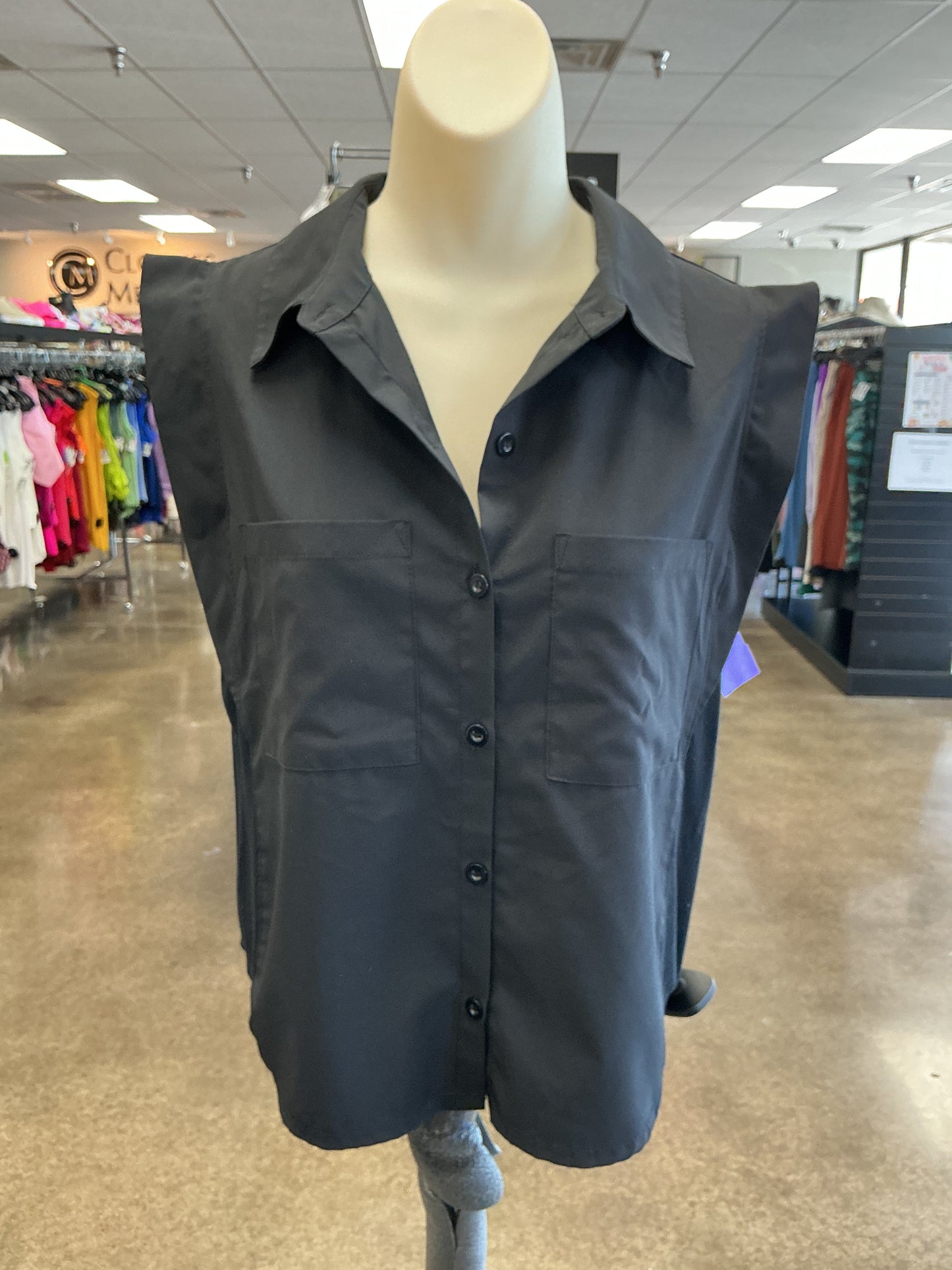 Top Sleeveless By Evereve In Black, Size:S