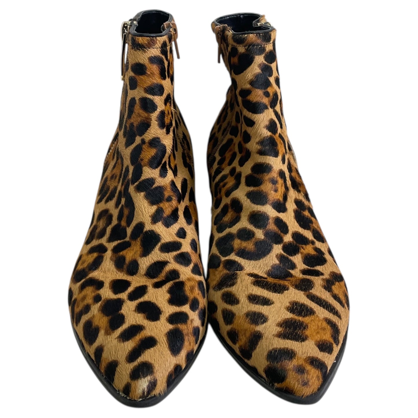 Boots Ankle Heels By Nine West In Animal Print, Size:8.5