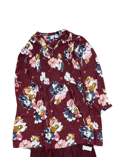 Dress Casual Midi By Old Navy In Maroon, Size:L