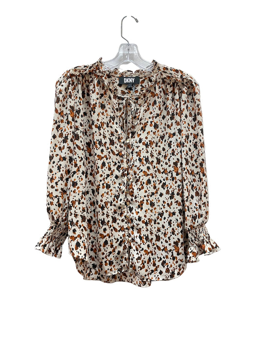 Blouse Ls By Dkny In Animal Print, Size:M