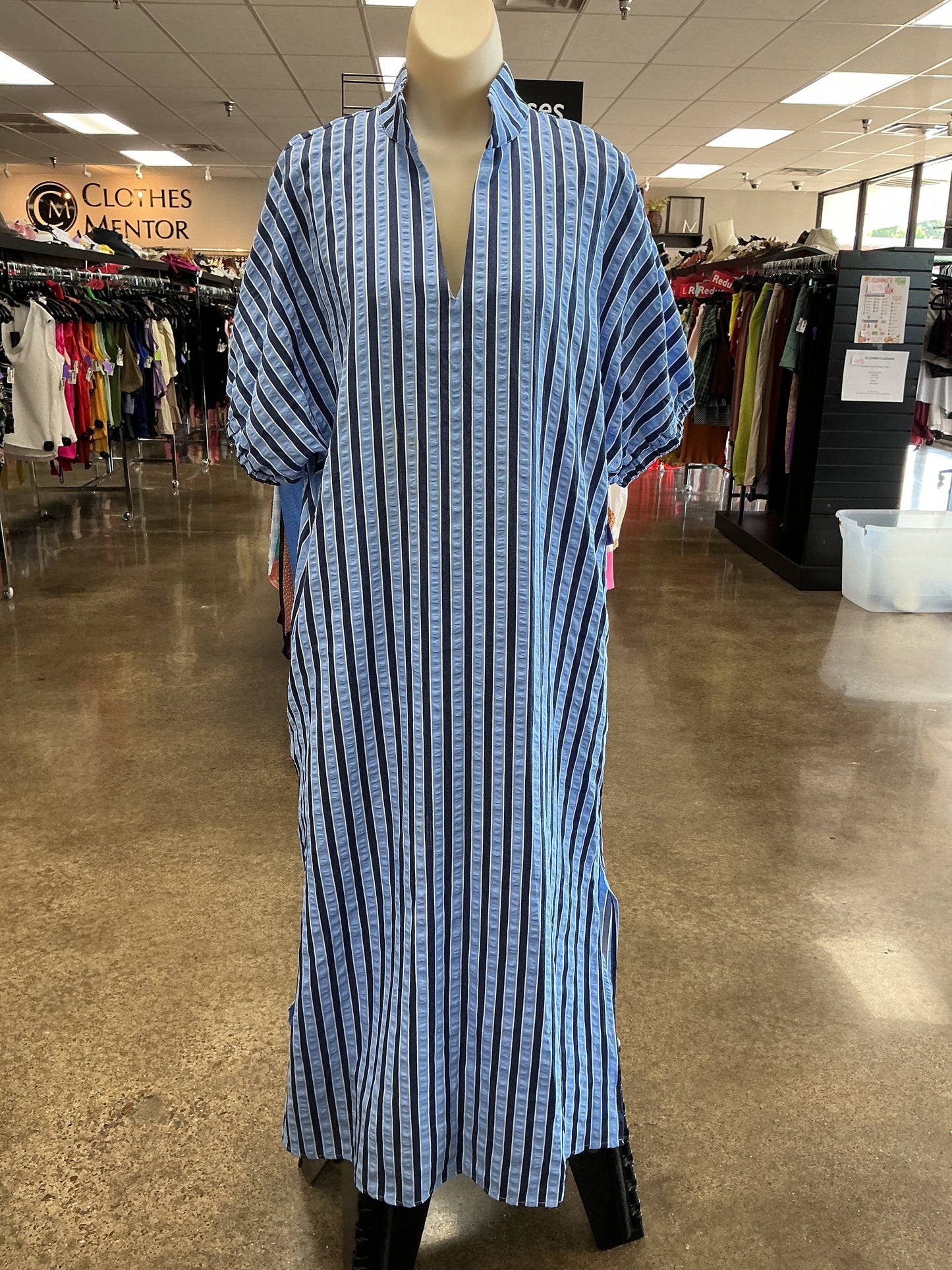 Dress Casual Maxi By Entro In Striped Pattern, Size:S