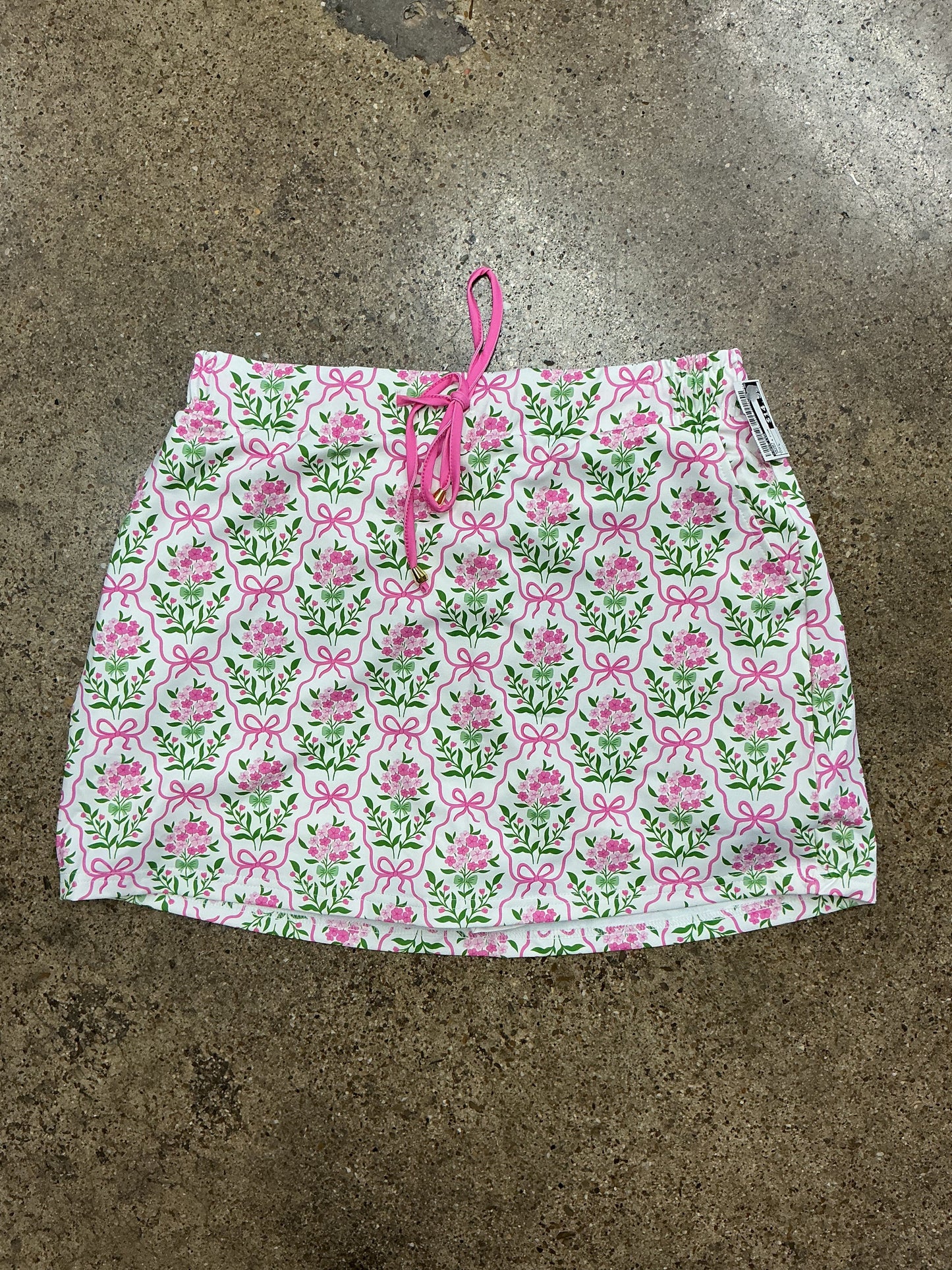 Skort By Jess Lea In Green & Pink, Size:L