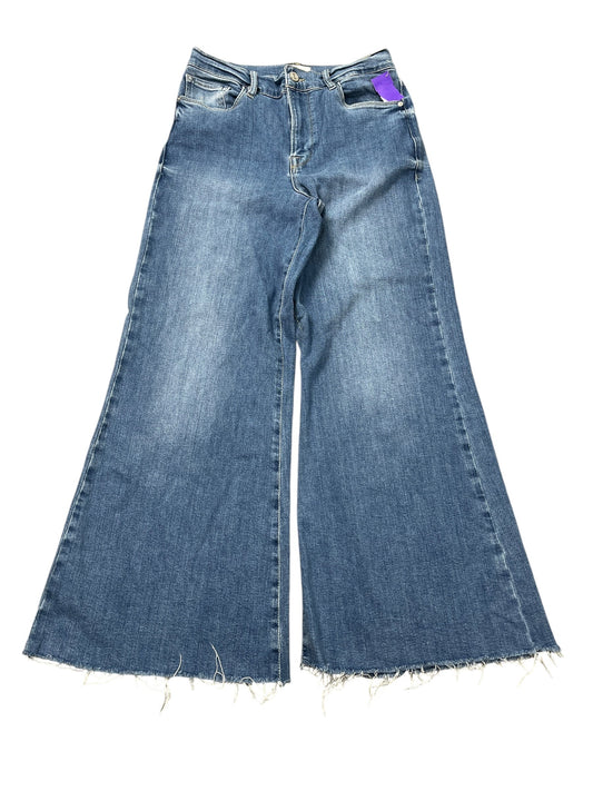 Jeans Cropped By Frame In Blue Denim, Size:12