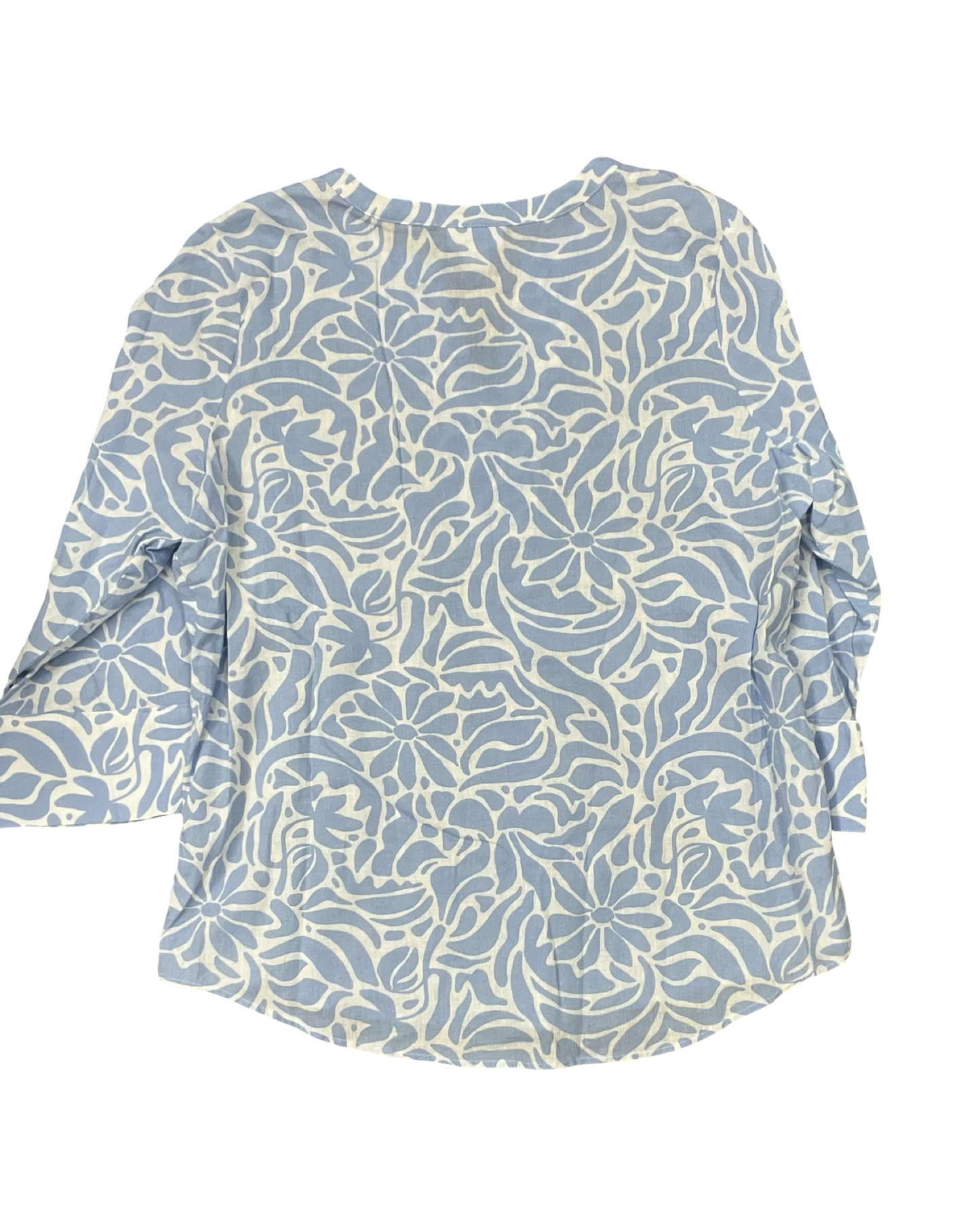 Top 3/4 Sleeve By Liz Claiborne In Blue, Size:L