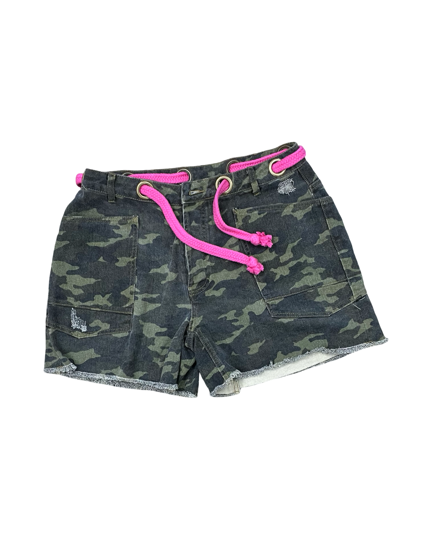 Shorts By Bibi In Camouflage Print, Size:16