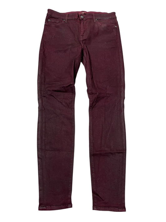 Jeans Skinny By 7 For All Mankind In Red Denim, Size:10