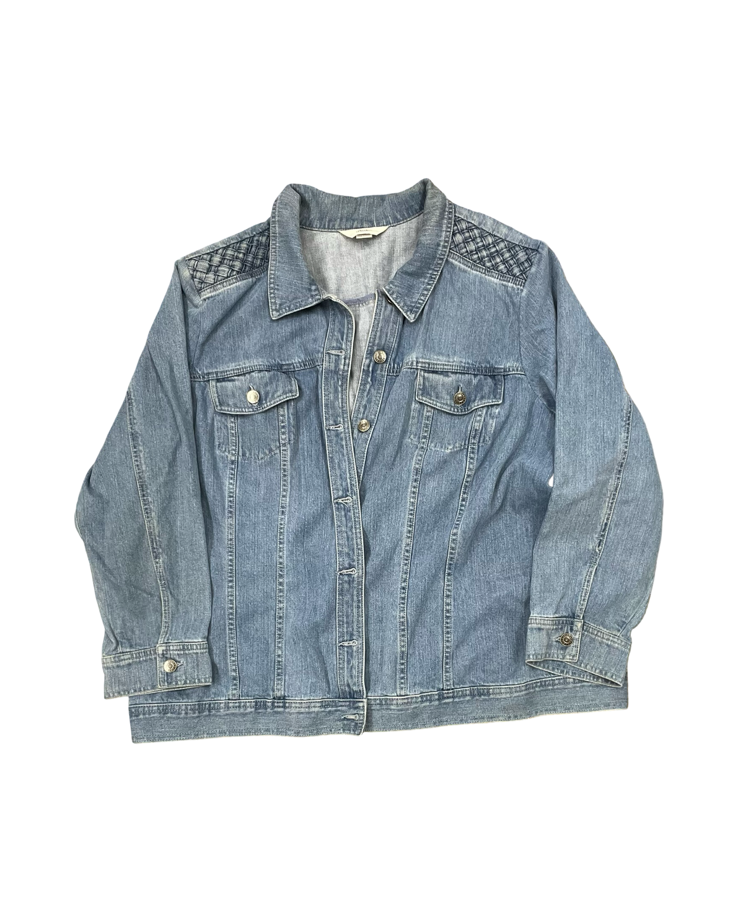Jacket Denim By Cj Banks In Blue, Size:2X