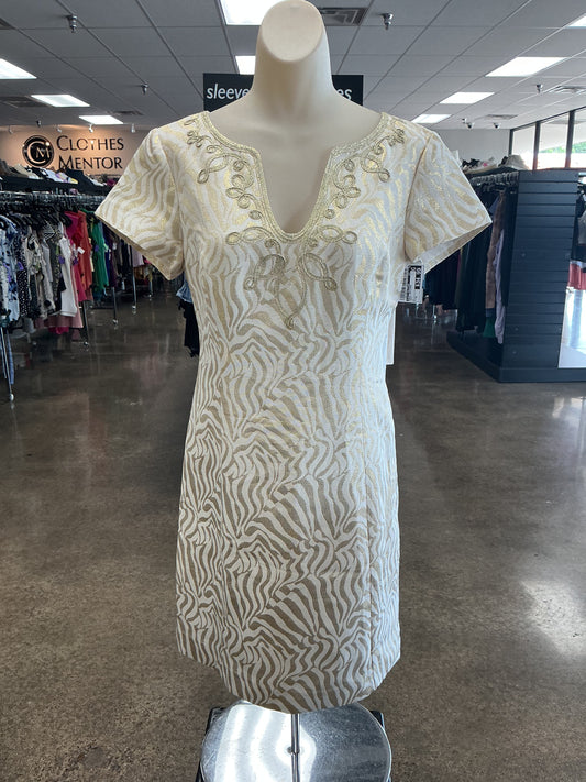 Dress Designer By Lilly Pulitzer In Gold, Size:6