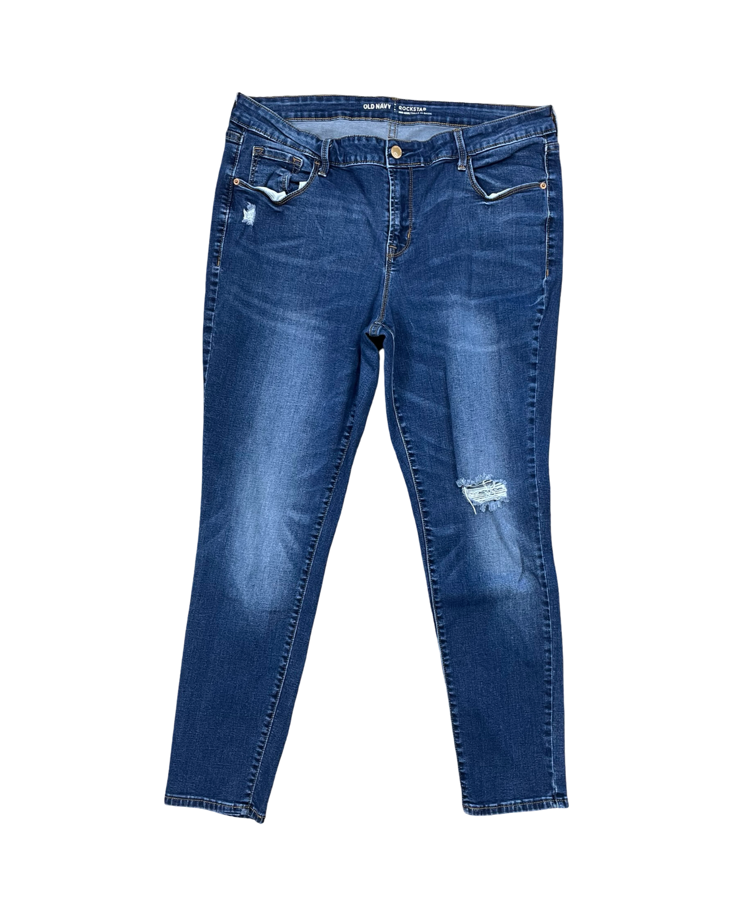 Jeans Skinny By Old Navy In Blue Denim, Size:16