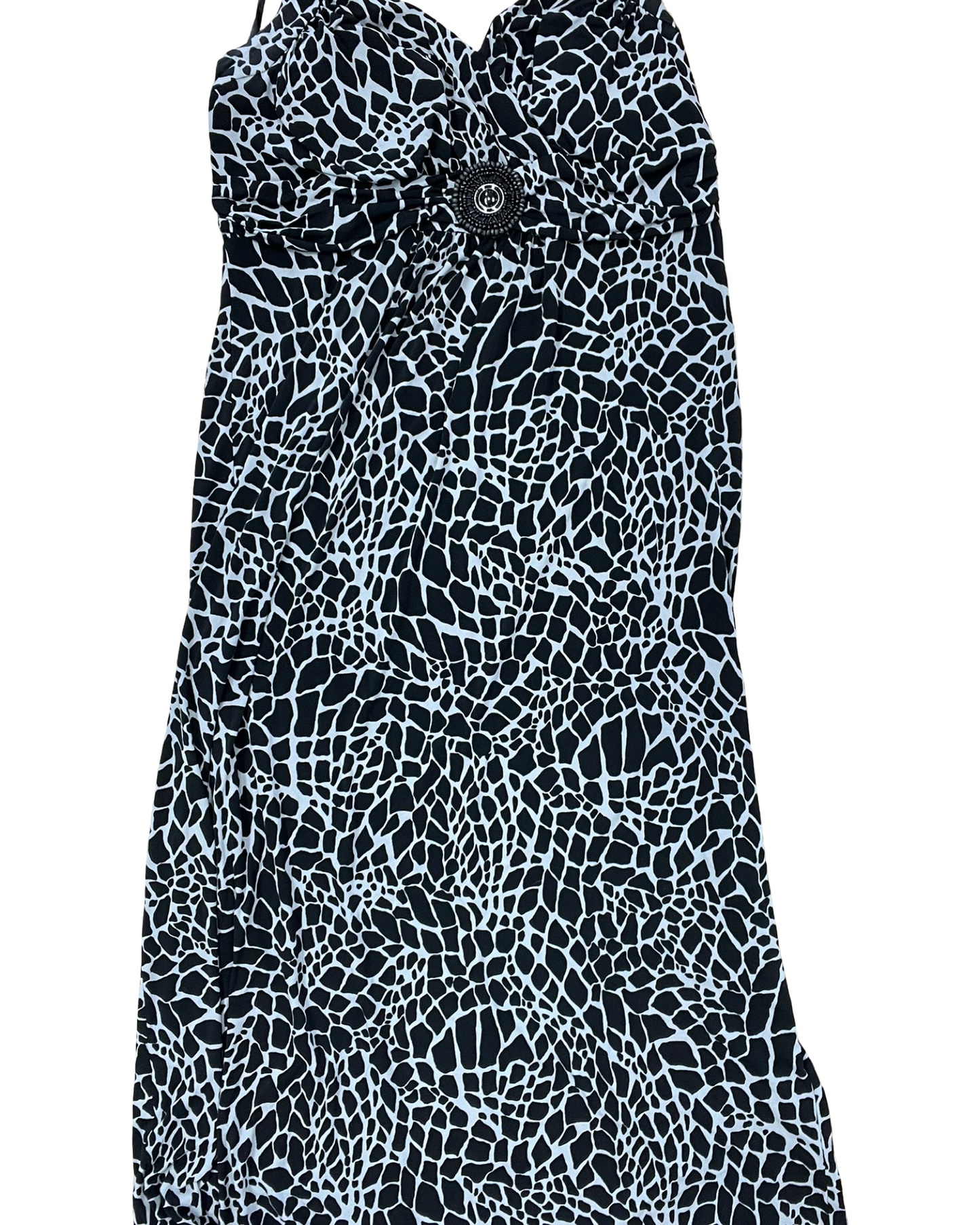 Dress Casual Midi By Enfocus In Black & Grey, Size:Xl