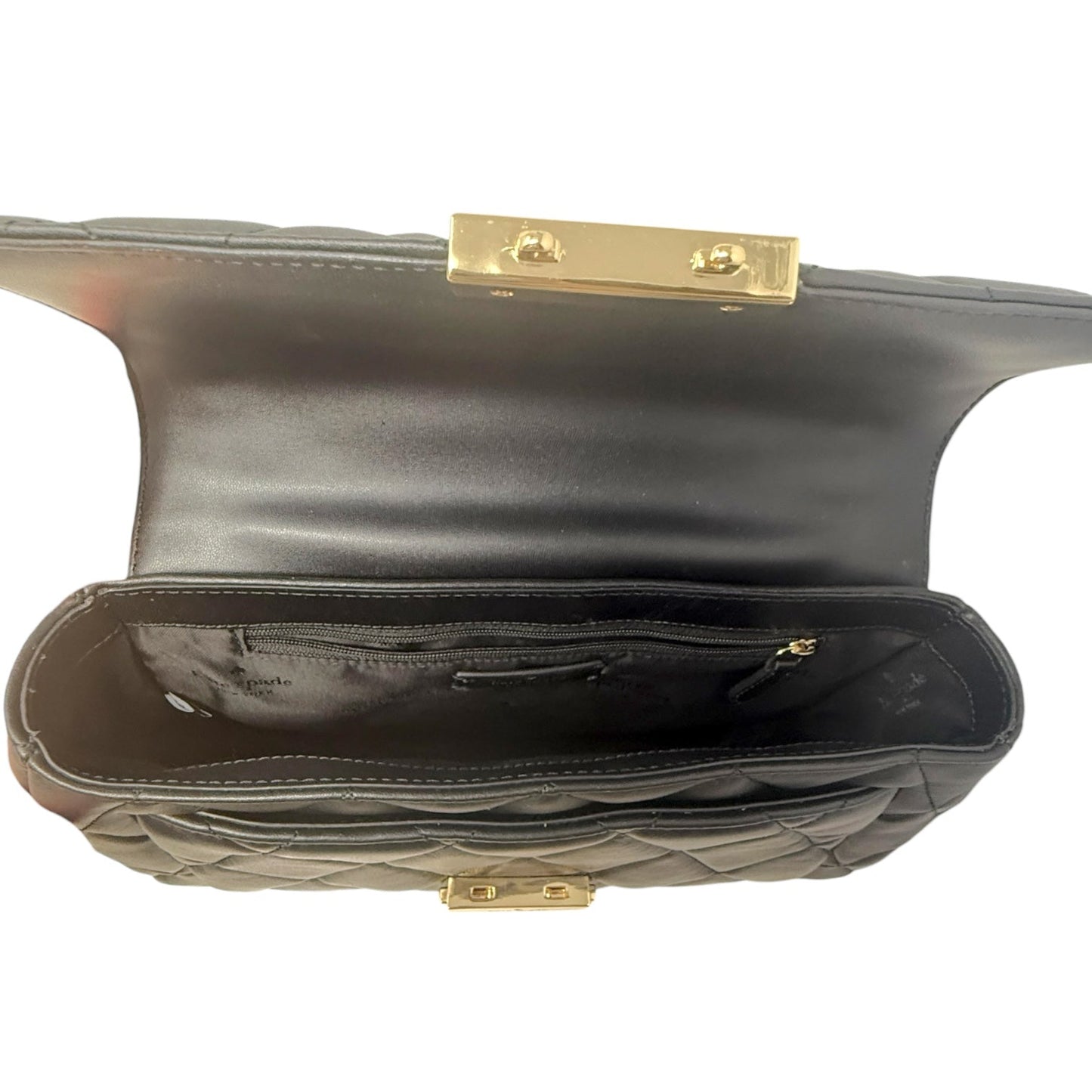 Carey Smooth Quilted Leather Flap Shoulder Bag Designer By Kate Spade, Size: Medium