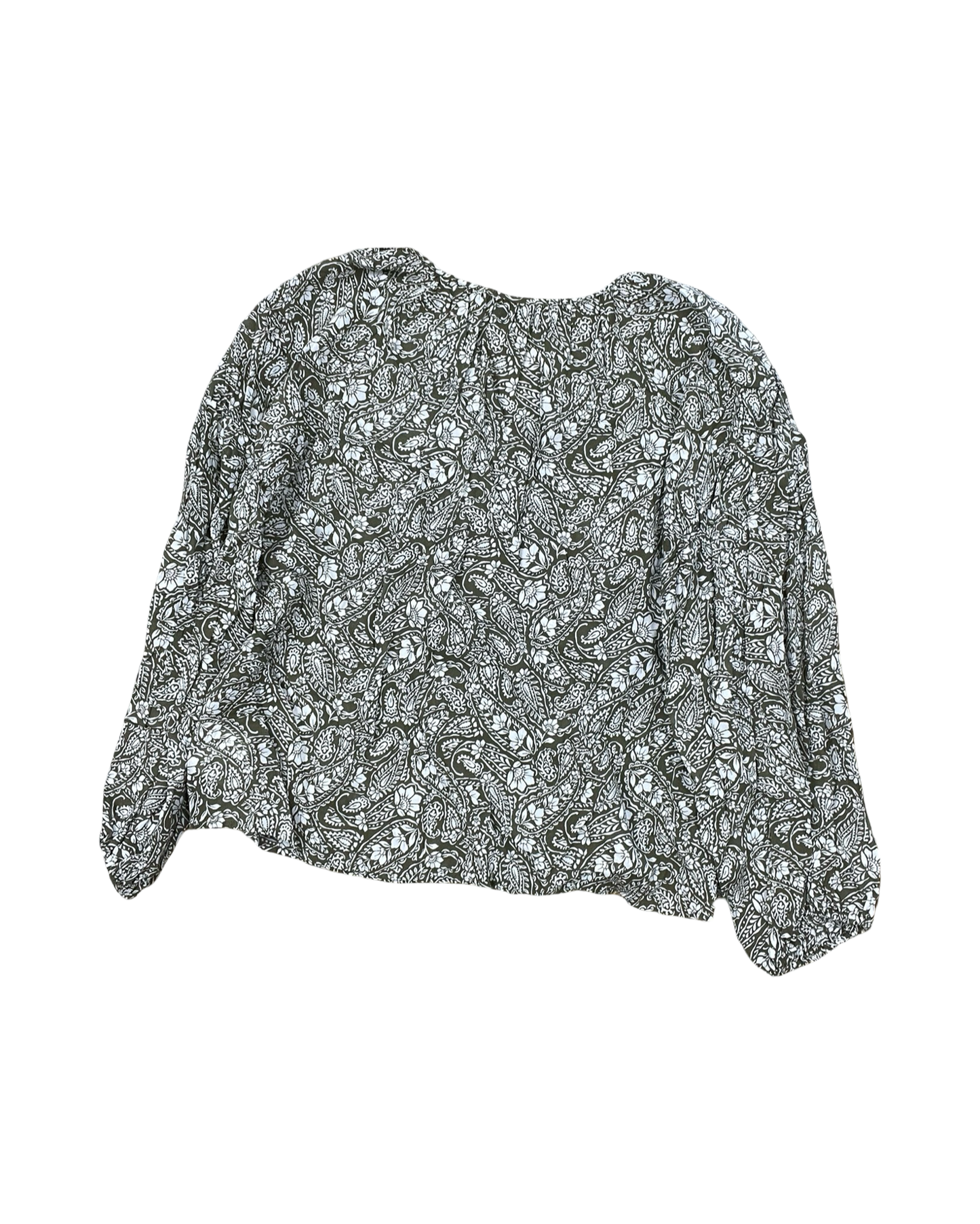 Blouse Ls By Sanctuary In Green & White, Size:Xl