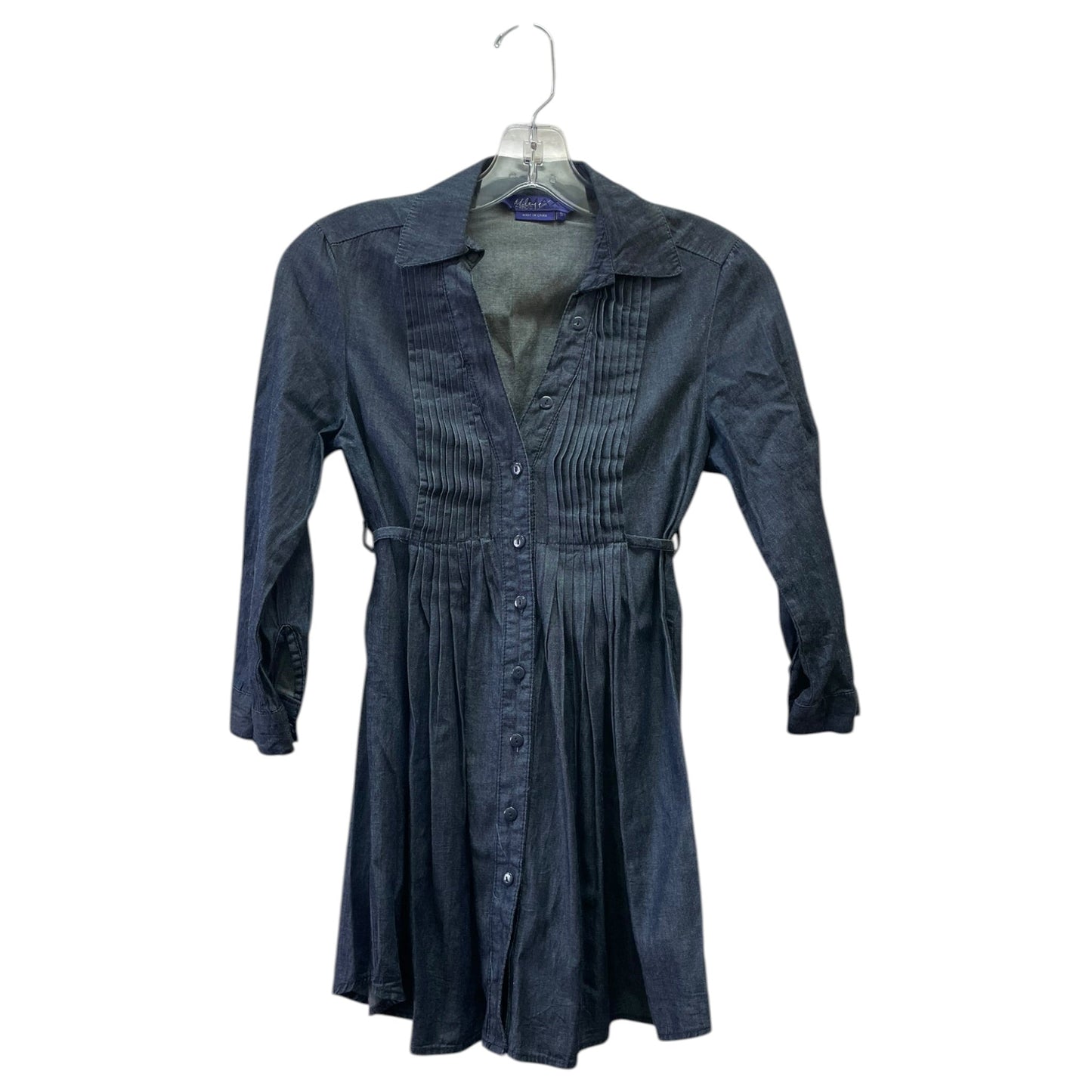 Dress Casual Midi By Max Azria In Blue Denim, Size:S
