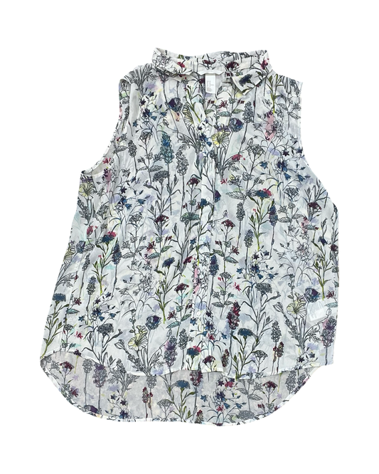 Top Sleeveless By H&M In Floral Print, Size:L