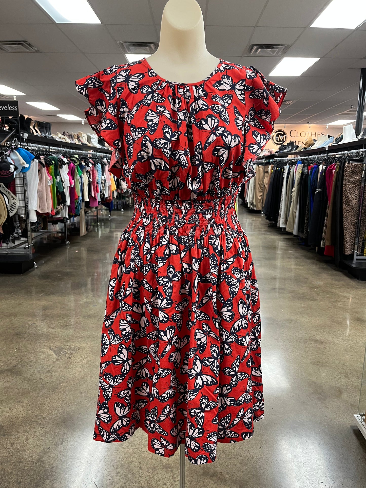 Dress Designer By Kate Spade In Blue & Red, Size:M