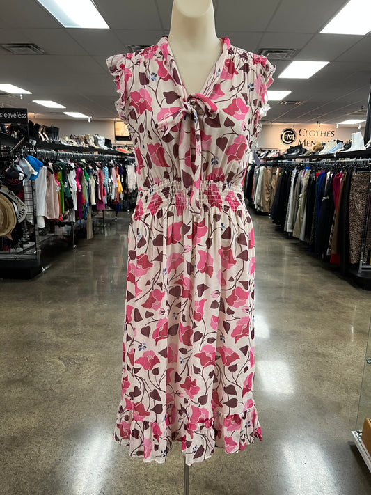 Dress Designer By Kate Spade In Cream & Pink, Size:S