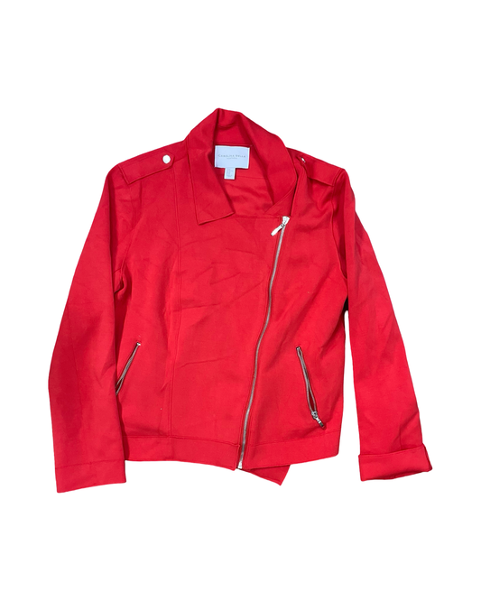 Jacket Moto By Carolina Belle In Red, Size:Xl