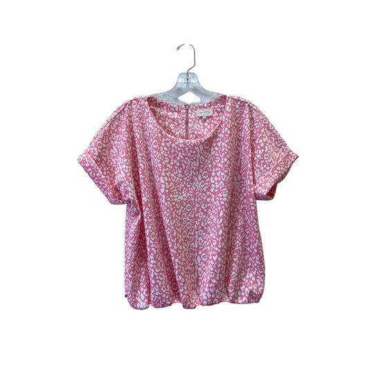 Top Ss By Melloday In Pink & White, Size:L