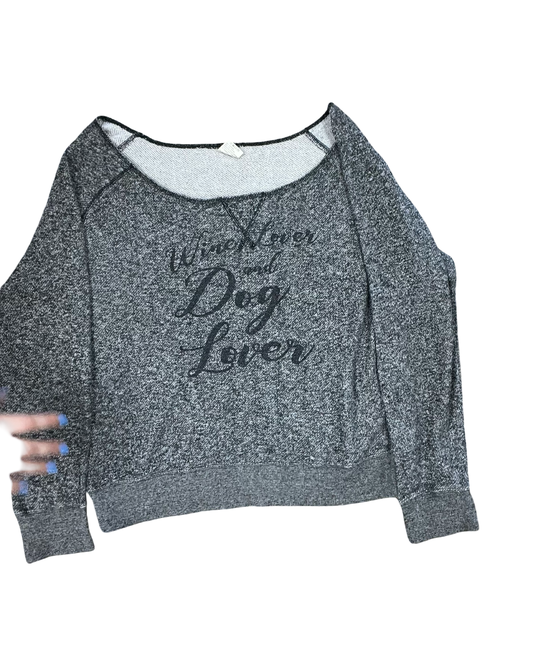 Sweatshirt Crewneck By Clothes Mentor In Grey, Size:Xl