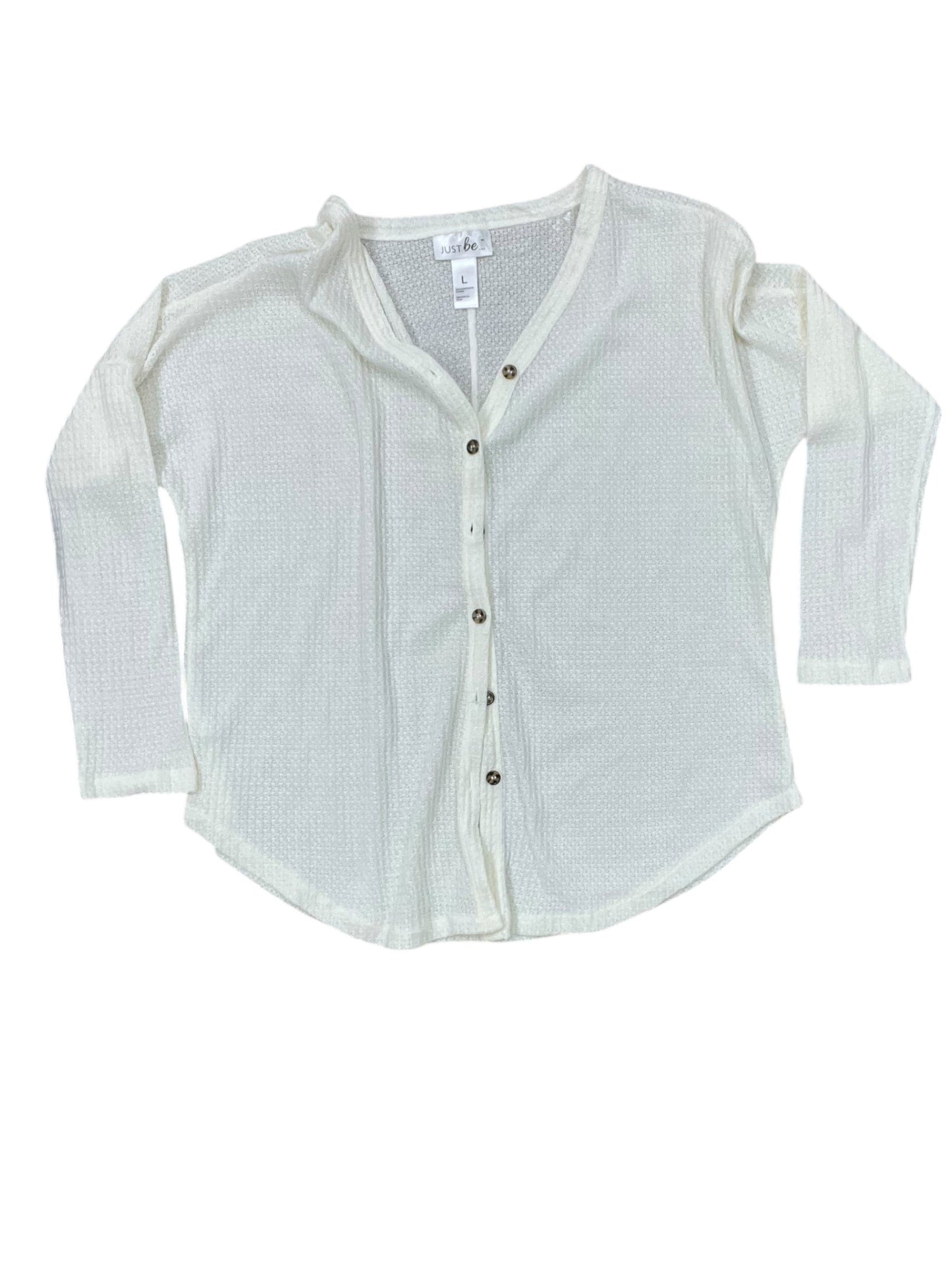 Cardigan By Just Be In Cream, Size:L