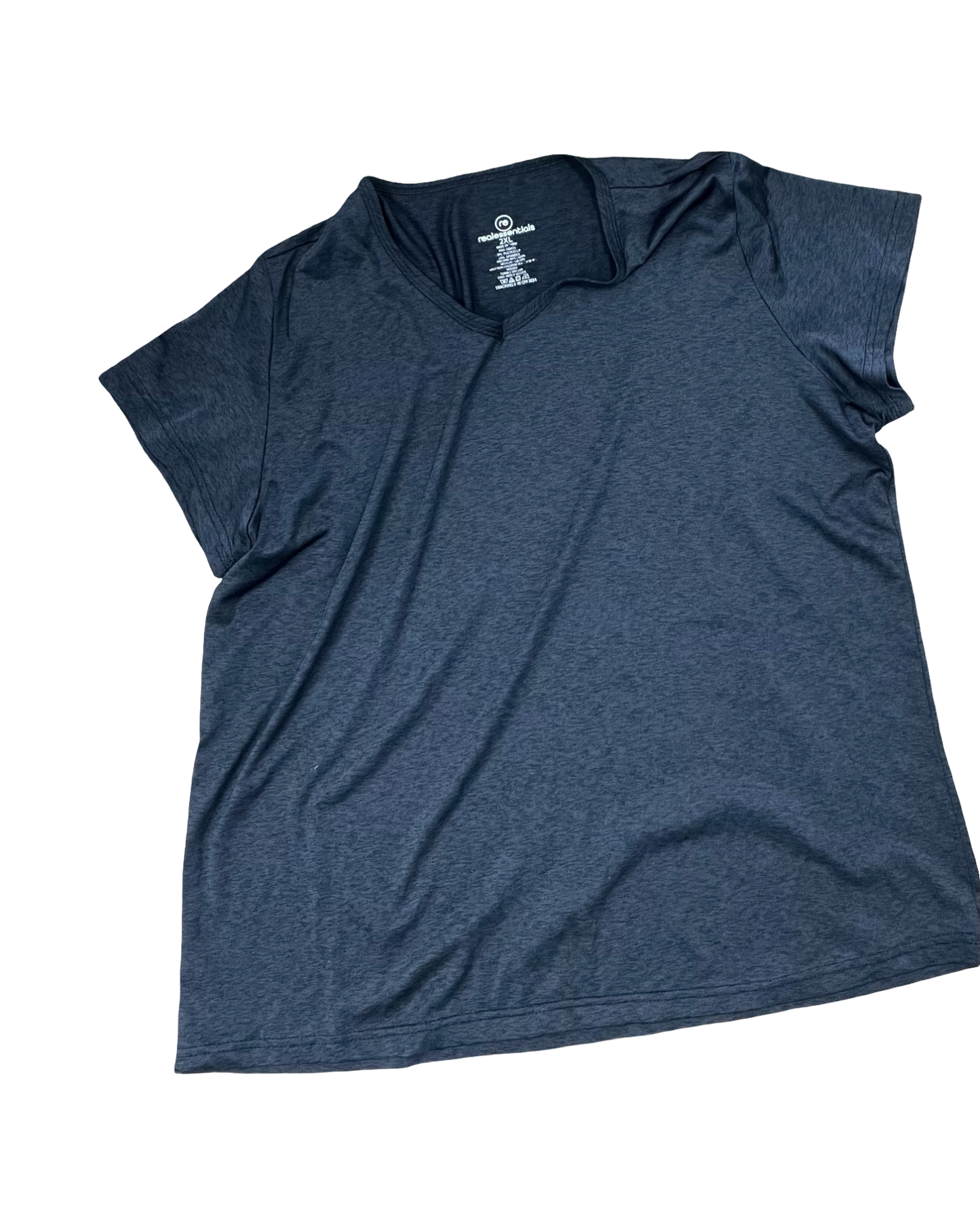 Top Ss Basic By Clothes Mentor In Grey, Size:2X