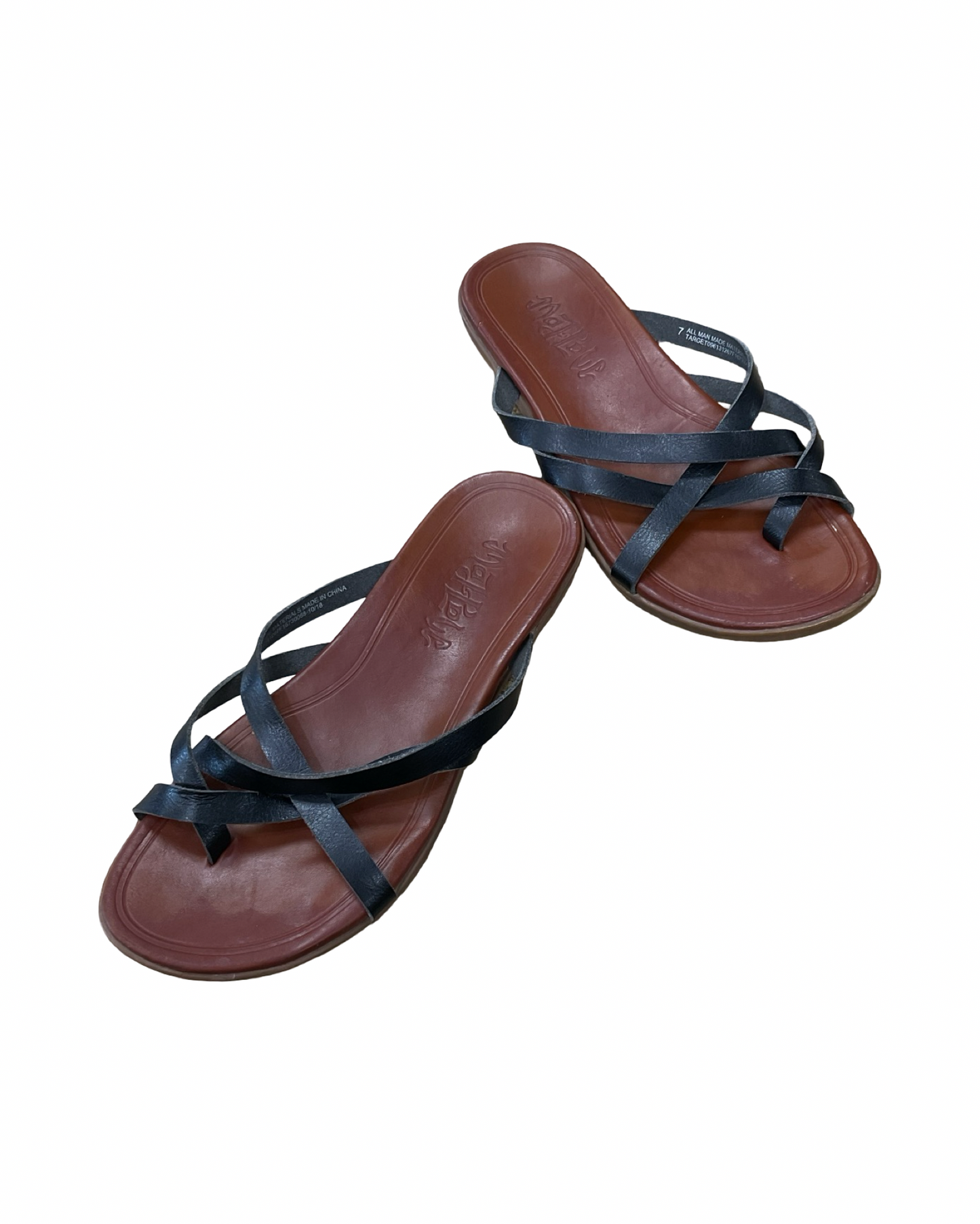 Sandals Flats By Mad Love In Black, Size:7