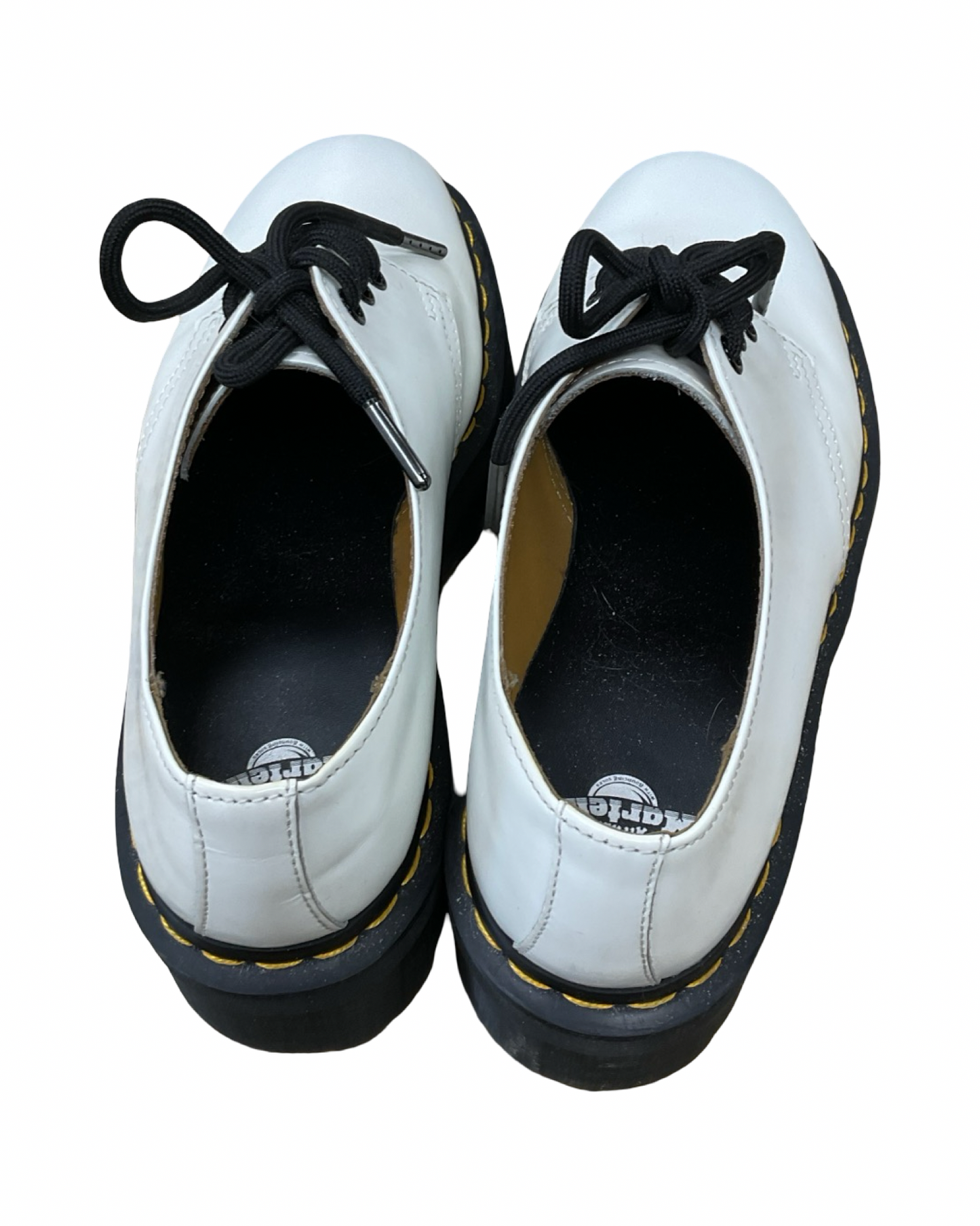 Shoes Heels Platform By Dr Martens In White, Size:8