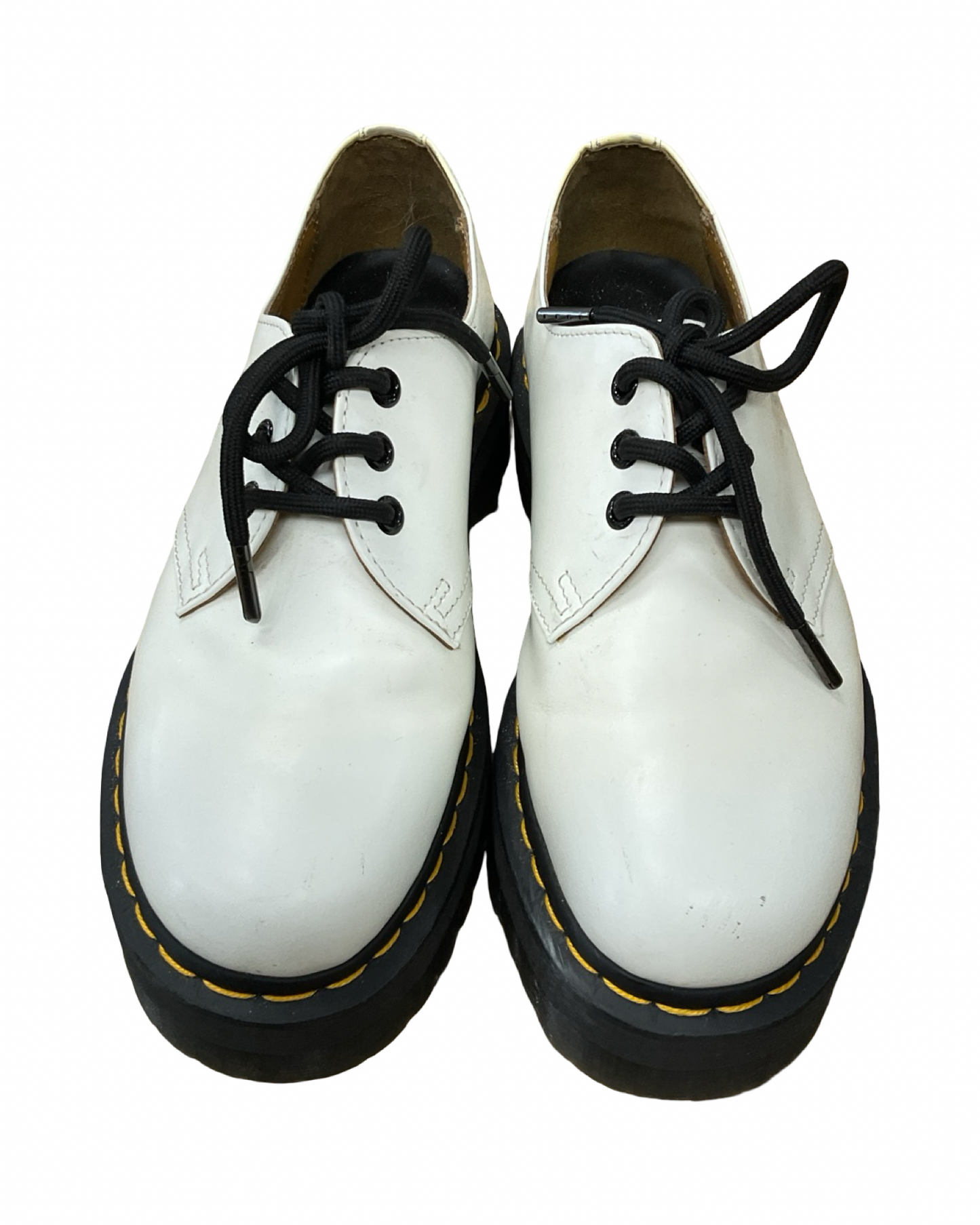 Shoes Heels Platform By Dr Martens In White, Size:8