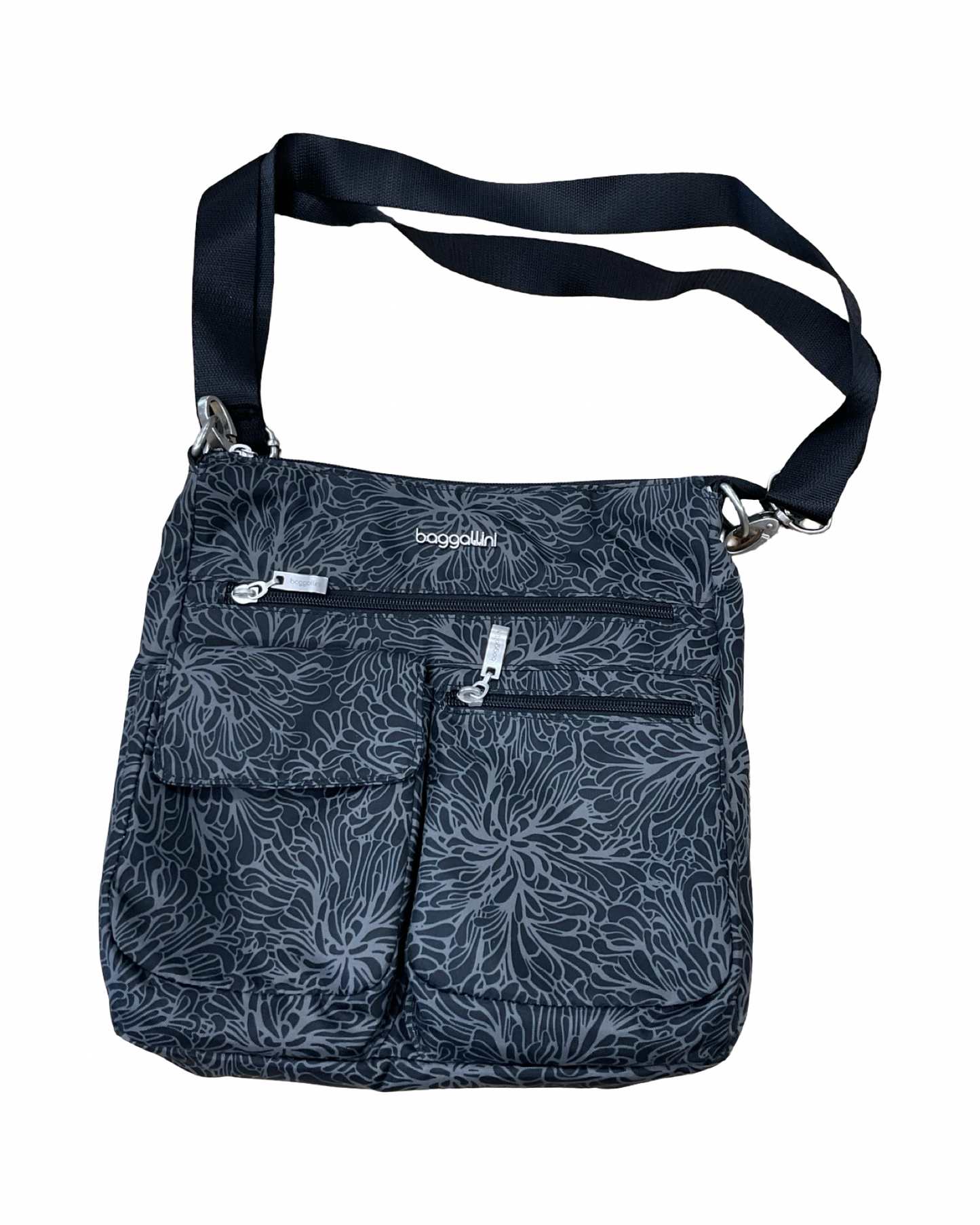 Crossbody By Baggallini In Black & Grey, Size:Medium
