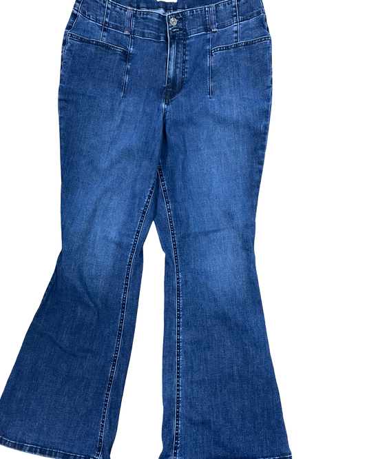 Jeans Flared By Maurices In Blue Denim, Size:18