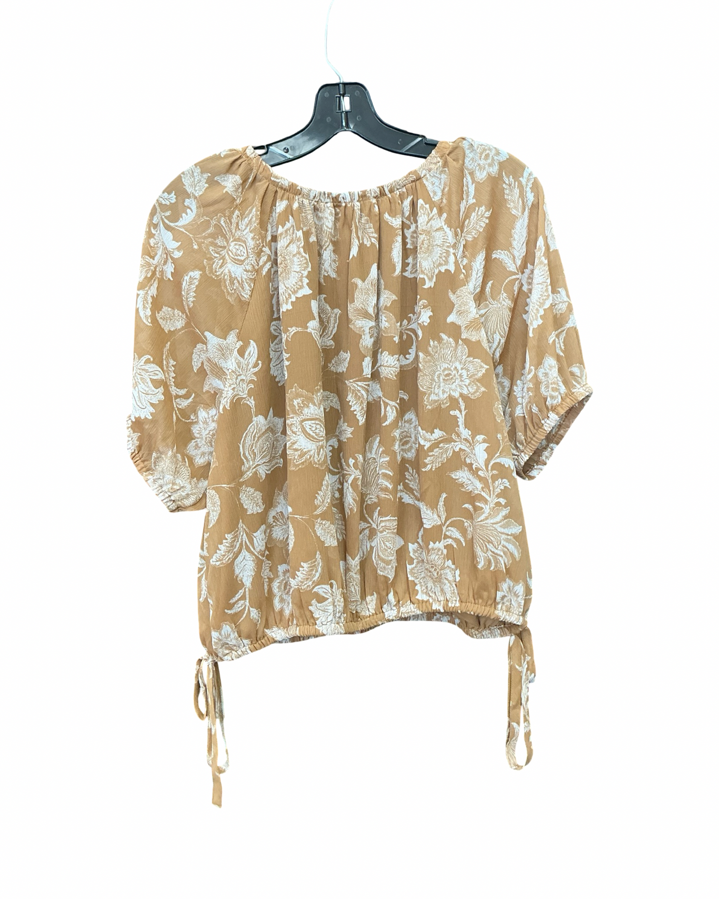 Top Ss By Loft In Cream & Tan, Size:L