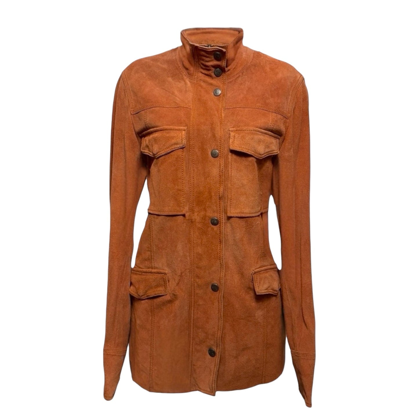 Kimberly Suede Shirt Jacket By Free People In Spice, Size: L