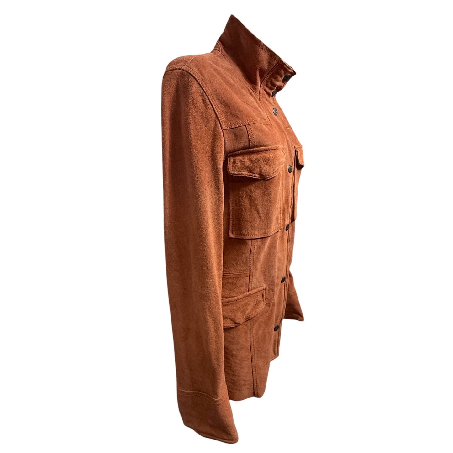 Kimberly Suede Shirt Jacket By Free People In Spice, Size: L