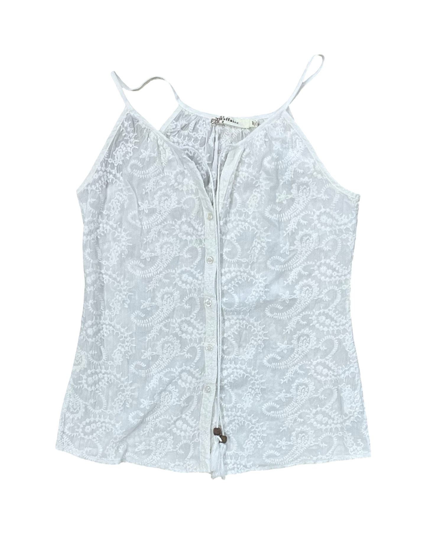 Blouse Sleeveless By Clothes Mentor In White, Size:M