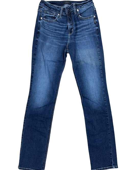 Jeans Skinny By Silver In Blue Denim, Size:8