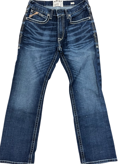 Jeans Boot Cut By Ariat In Blue Denim, Size:12