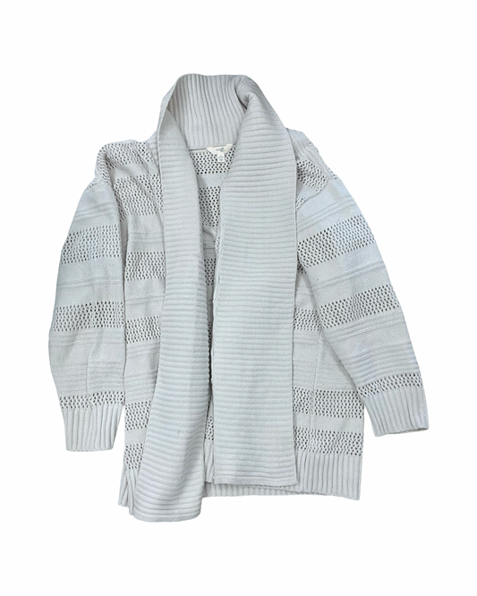 Cardigan By Terra & Sky In Cream, Size:1X